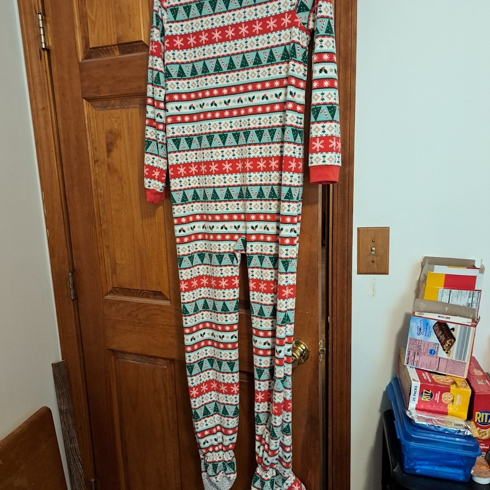 Carter's Christmas Footed Pajamas Size14